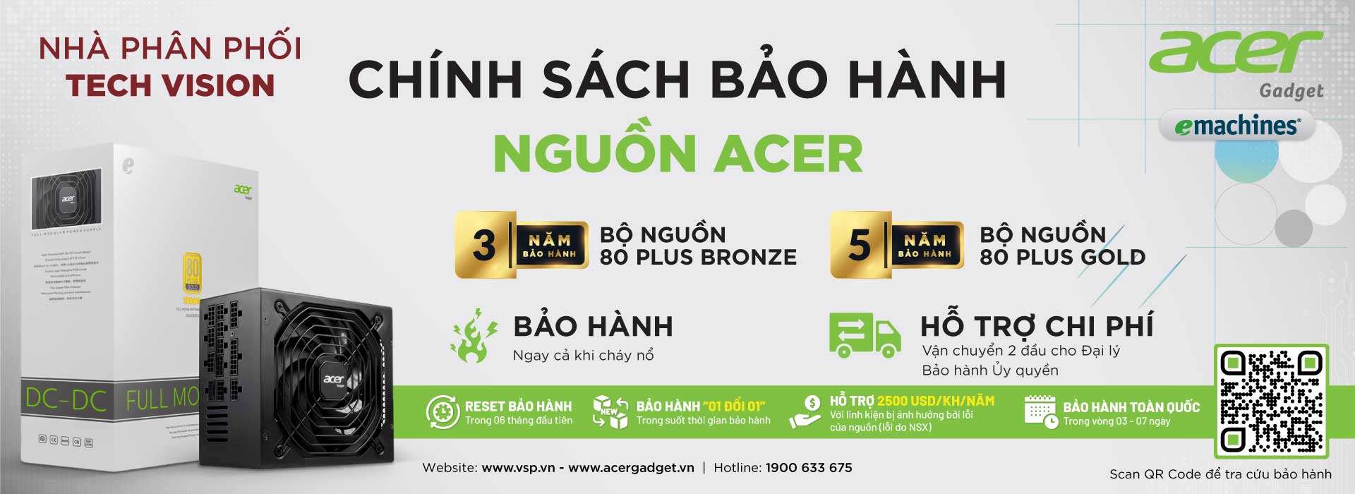 CS bảo hành nguồn Acer